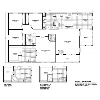 Durango Model MR40684A Manufactured Home Floor Plan