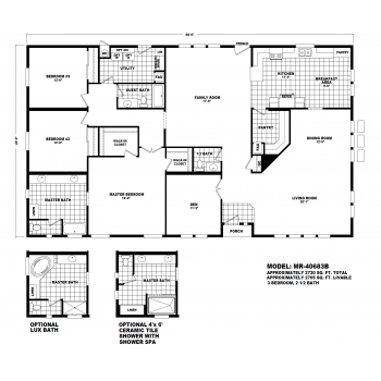 Durango Model MR40683B Manufactured Home Floor Plan