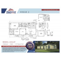 Fleetwood Vogue II 24522F Manufactured Home Floor Plan